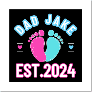 Dad Est 2024 Promoted to Daddy 2024 Pregnancy Announcement Posters and Art